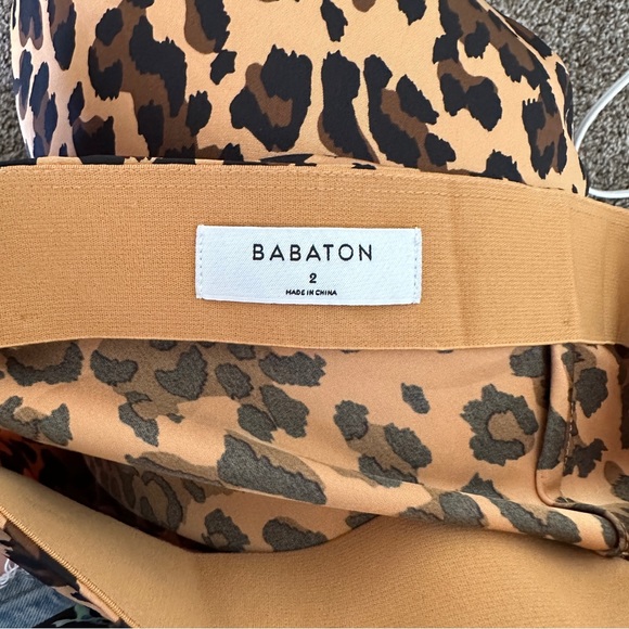 BABATON Ryland Slip Skirt Satin Midi Leopard Print Skirt Aritzia 2 - Picture 4 of 6